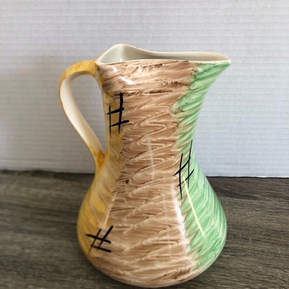 Vtg 1930s Myott Sons and Co Ceramic Pitcher - Picture 12 of 15